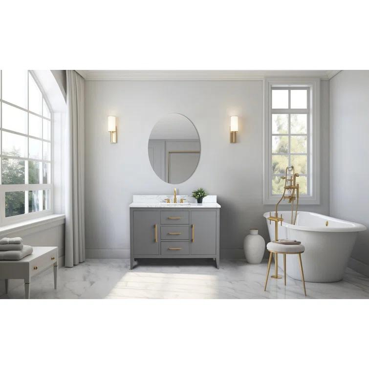 48'' Single Bathroom Vanity with Engineered Marble Top