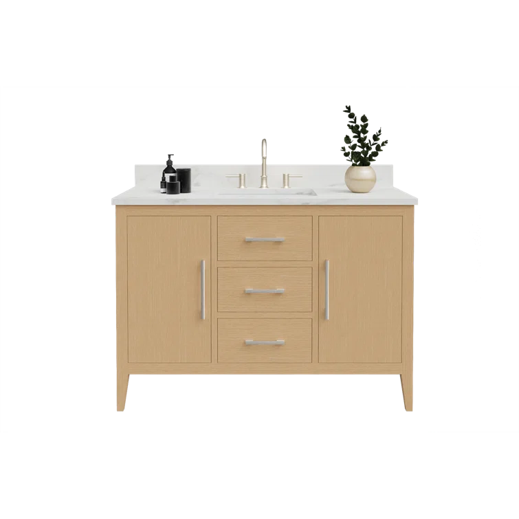 48'' Single Bathroom Vanity with Engineered Marble Top