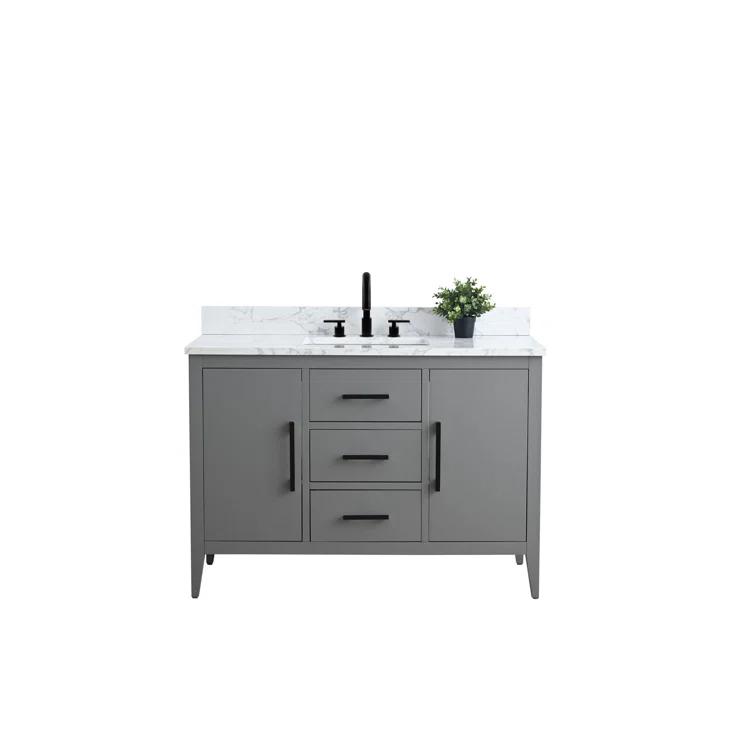 48'' Single Bathroom Vanity with Engineered Marble Top
