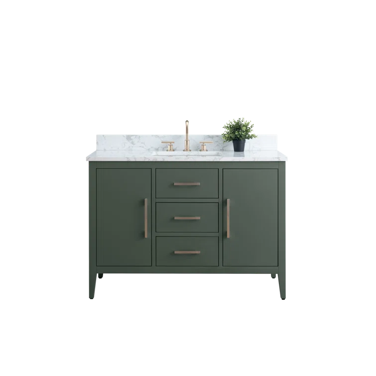 48'' Single Bathroom Vanity with Engineered Marble Top