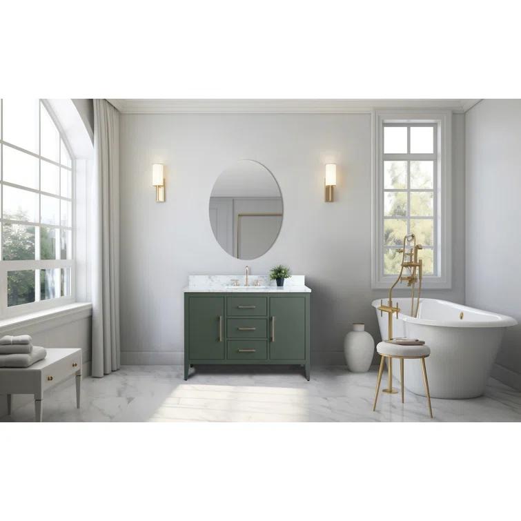 48'' Single Bathroom Vanity with Engineered Marble Top