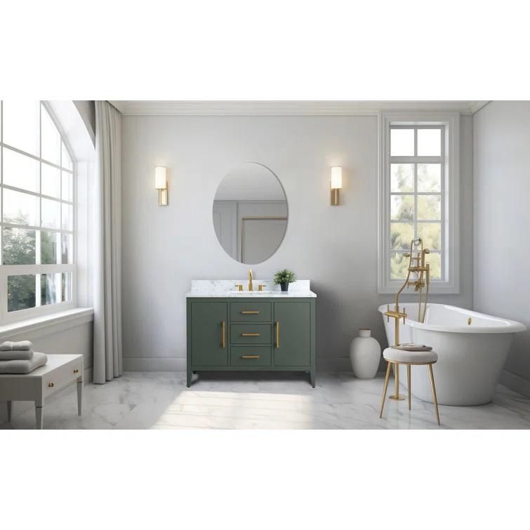 48'' Single Bathroom Vanity with Engineered Marble Top