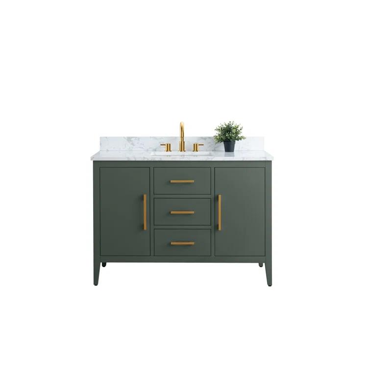 48'' Single Bathroom Vanity with Engineered Marble Top