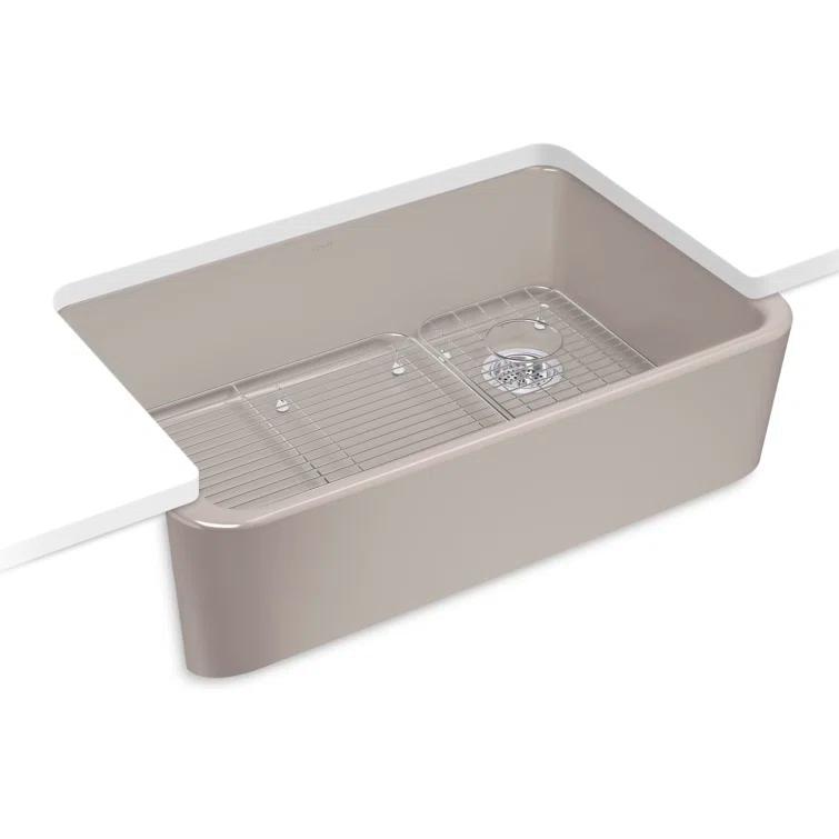 Ironridge 34" Undermount Single-Bowl Farmhouse Cast Iron Kitchen Sink with Apron Front