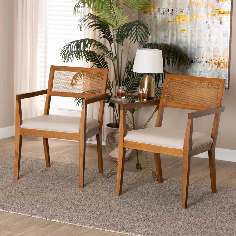 Bayou Breeze Crea Upholstered Armchair (Set of 2)