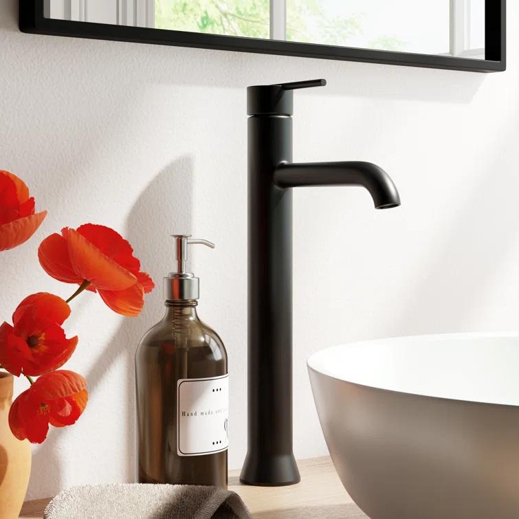 Trinsic Single Hole Vessel Bathroom Faucet, Single Handle Vessel Bathroom Sink Faucet