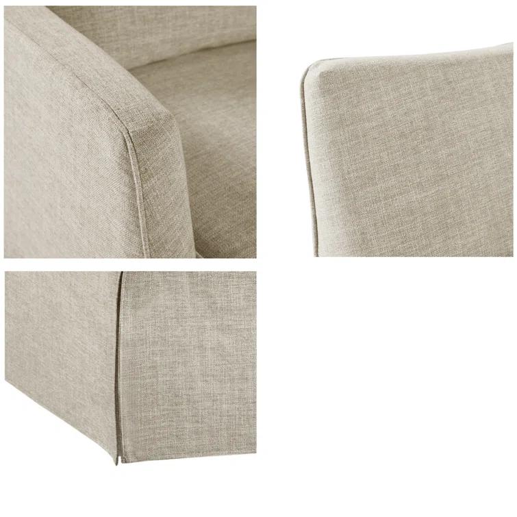 Martha Stewart London 360°Swivel Armchair with Lumbar Pillow