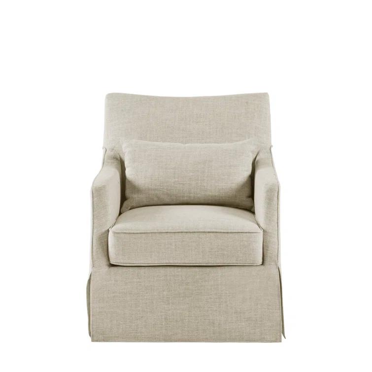 Martha Stewart London 360°Swivel Armchair with Lumbar Pillow