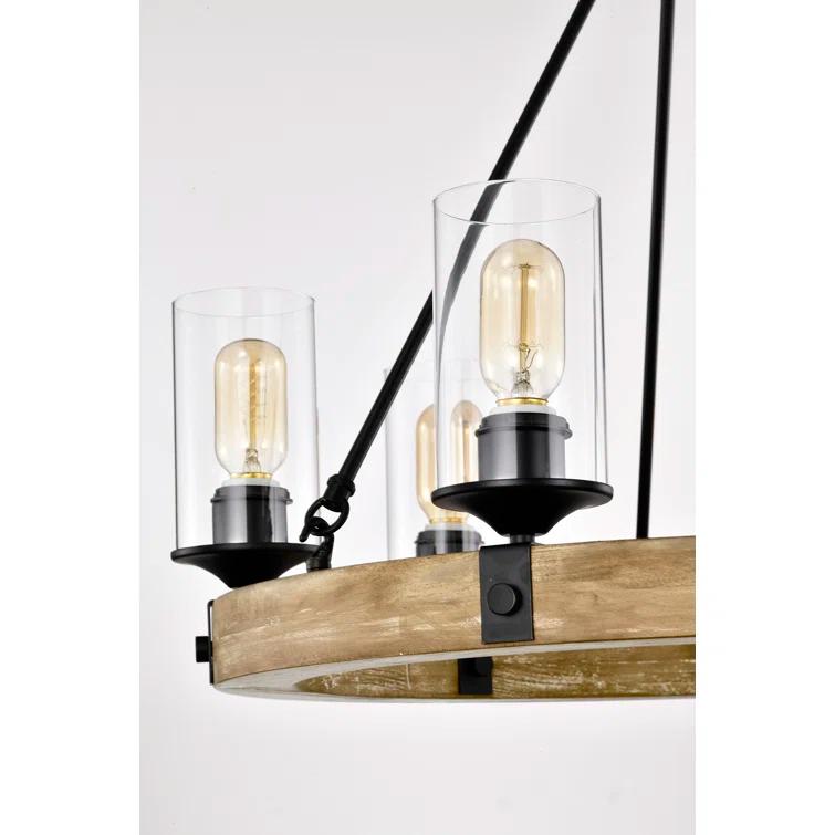 Three Posts™ Dahlia 6 - Light Dimmable Wagon Wheel Chandelier