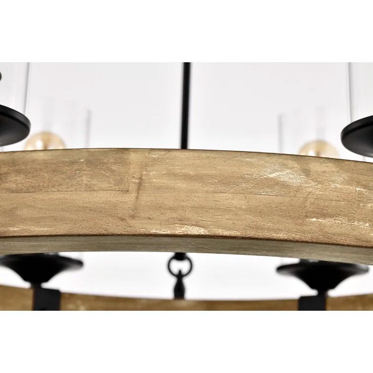 Three Posts™ Dahlia 6 - Light Dimmable Wagon Wheel Chandelier
