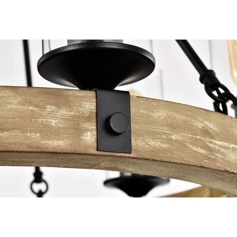Three Posts™ Dahlia 6 - Light Dimmable Wagon Wheel Chandelier