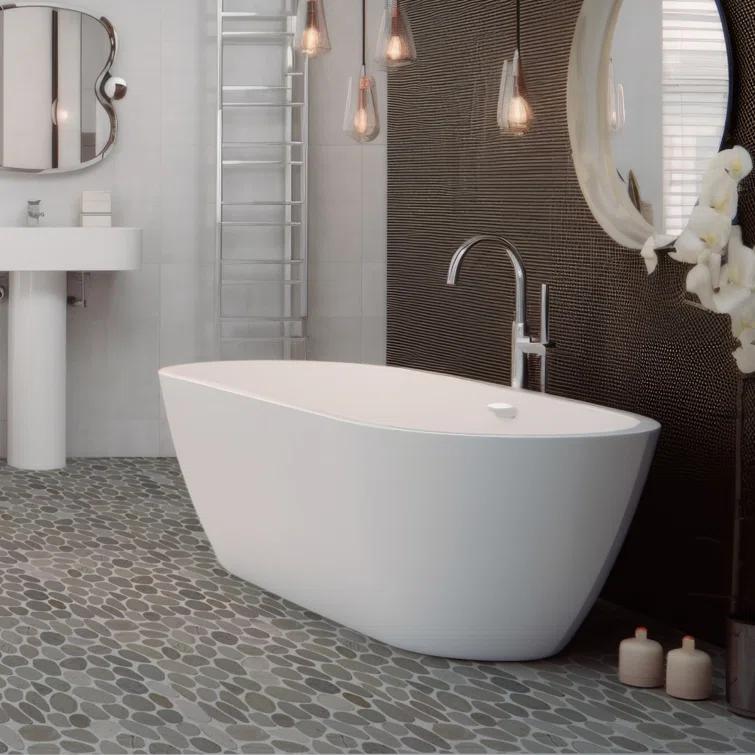Hawaii 12" x 12" Natural Stone Pebbles Mosaic Wall & Floor Tile