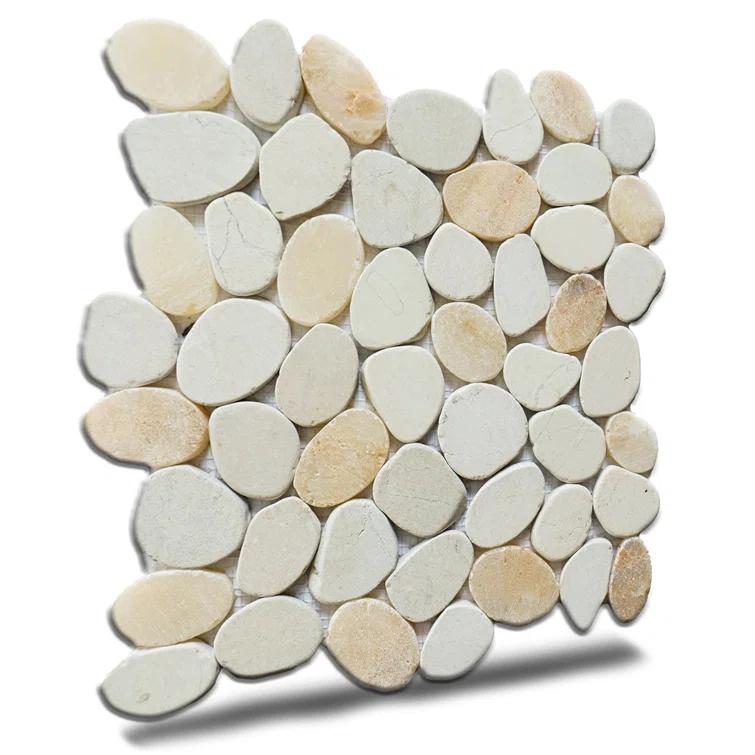 Hawaii 12" x 12" Natural Stone Pebbles Mosaic Wall & Floor Tile