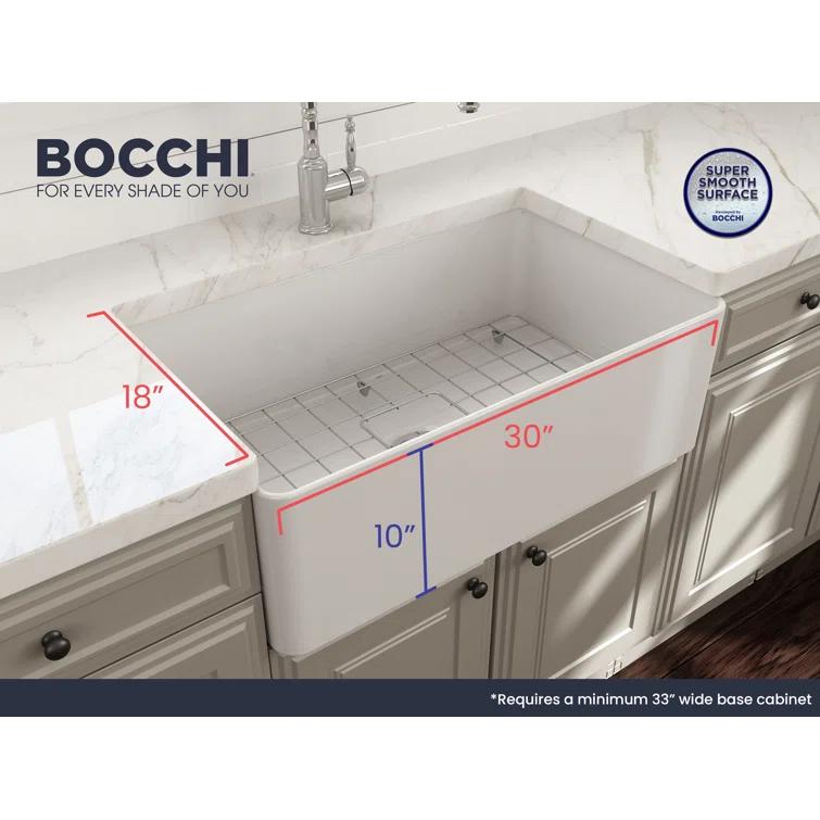 Aderci 30'' L Farmhouse Apron-Front Fireclay Kitchen Sink