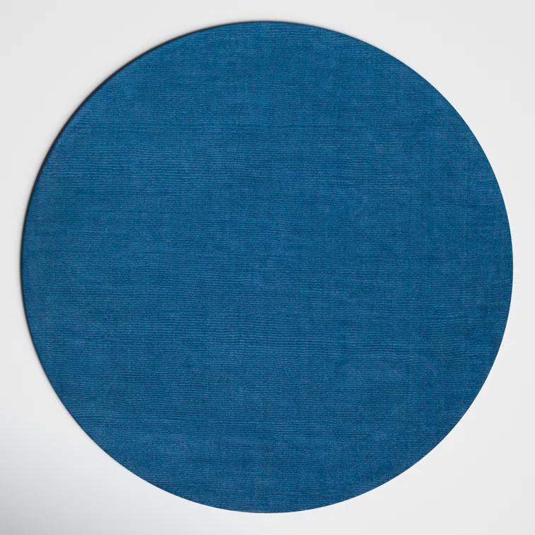 Crowe Handmade Wool Dark Blue PerformanceArea Rug