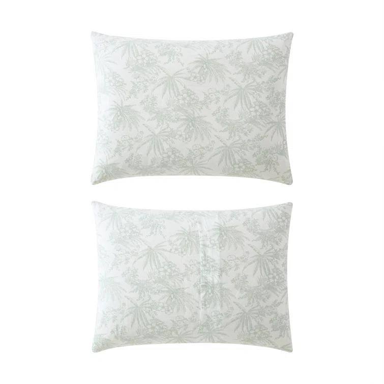 Tommy Bahama Pen And Ink Green Cotton Duvet Cover Set