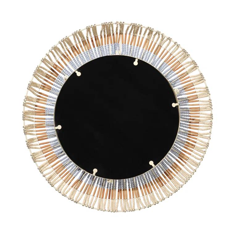 Jamie Young Company Native Solid Wood Round Wall Mirror