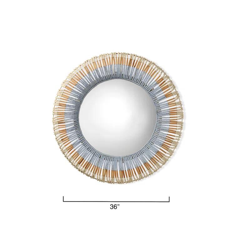 Jamie Young Company Native Solid Wood Round Wall Mirror
