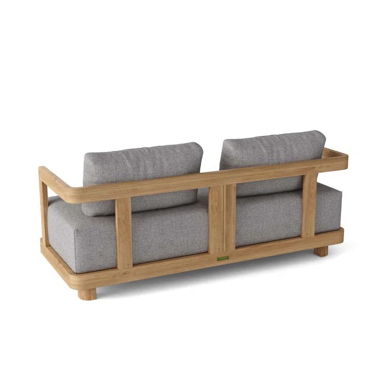 Granada 59'' Teak Outdoor Loveseat with Sunbrella® Cushions