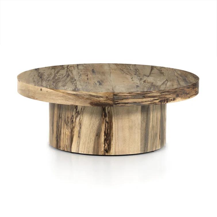 Boni Round Pedestal Coffee Table - Natural