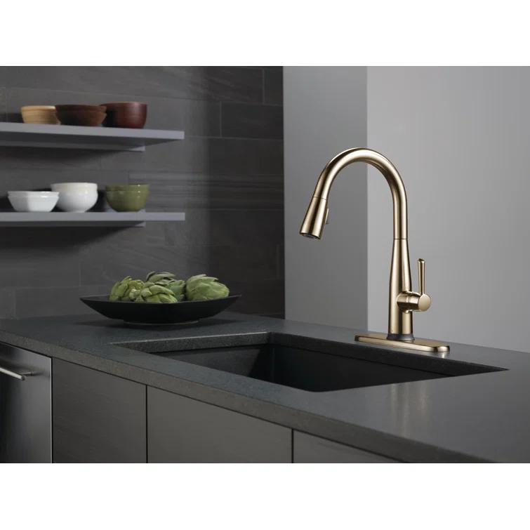Essa Pull Down Single Handle Kitchen Faucet with MagnaTite Docking and Touch2O Technology