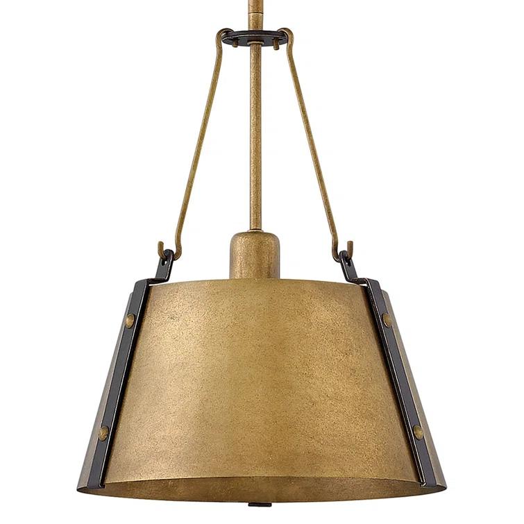 Cartwright Small 1-Light Drum Pendant w/ Bold Rivets