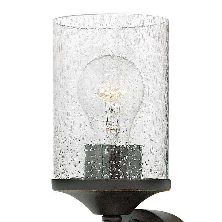 Casa 1-Light Wall Sconce with Clear Seedy Glass Shade