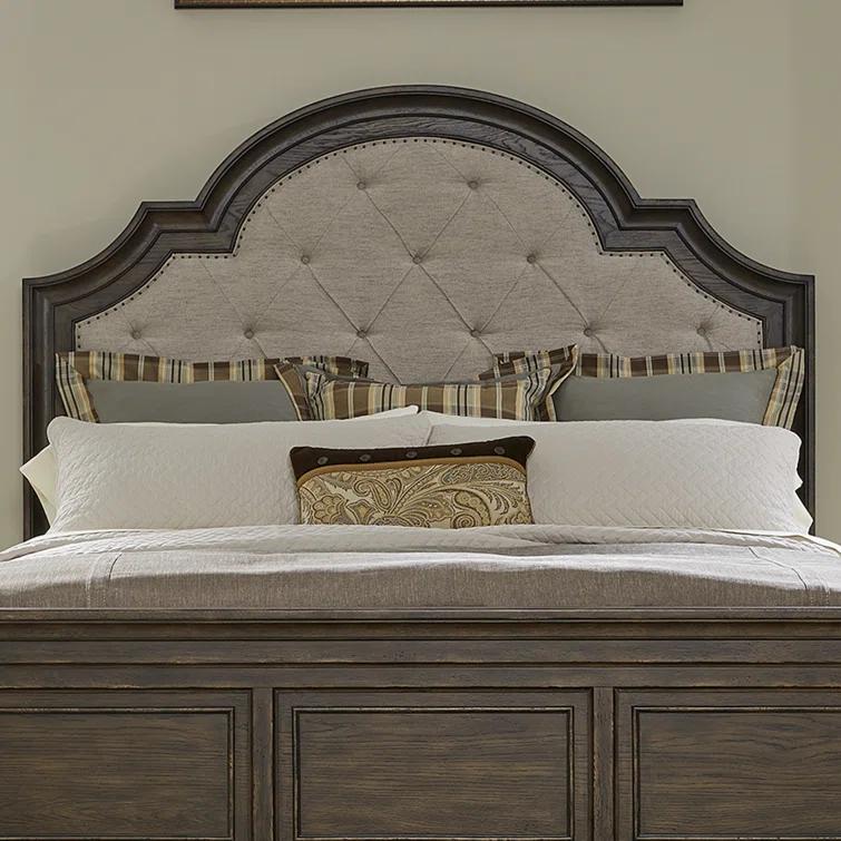 Deriah Upholstered Bed, Dresser & Mirror, Chest, Night Stand