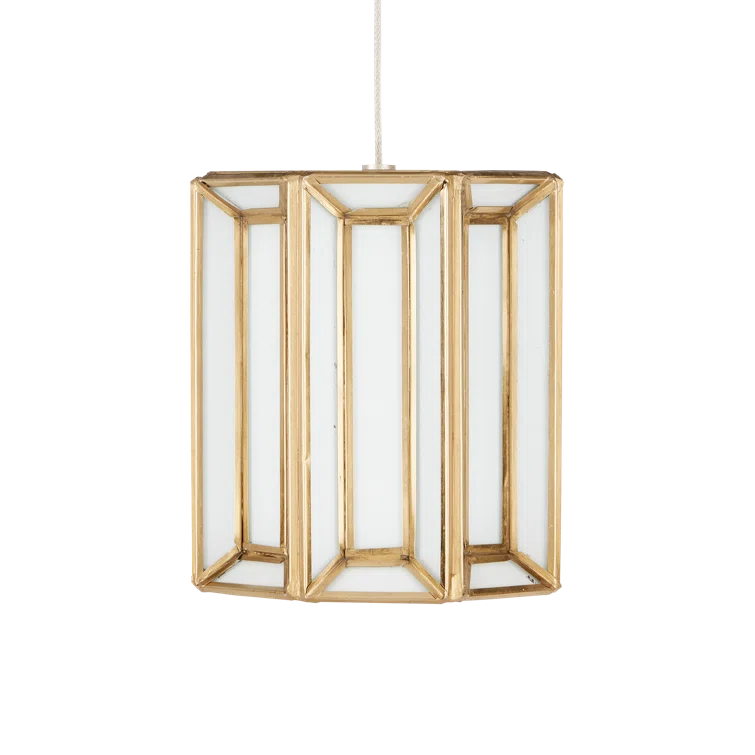 Antique Brass and Frosted Glass 15-Light Pendant