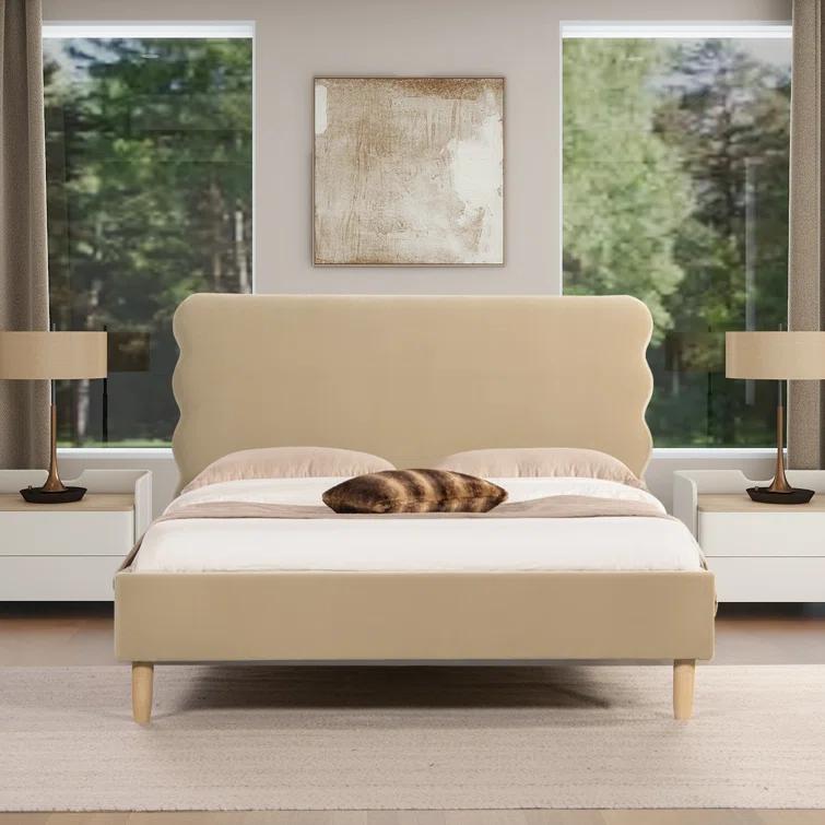 Henley Upholstered Scalloped Bed