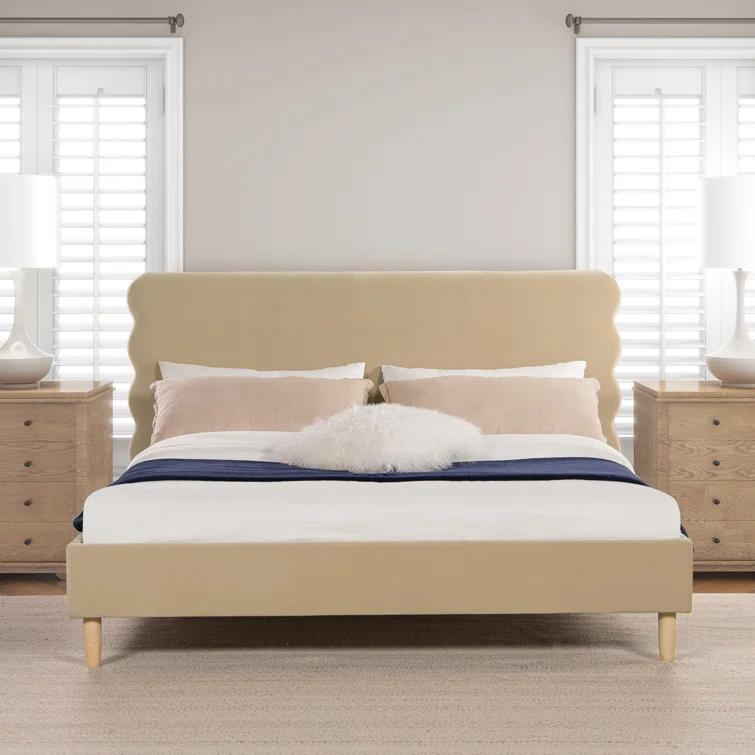 Henley Upholstered Scalloped Bed