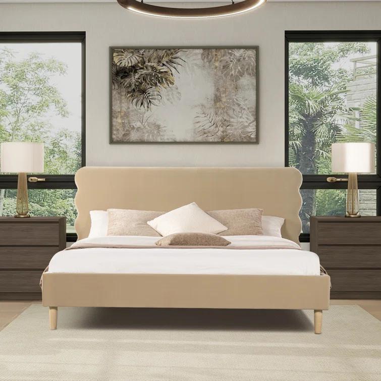 Henley Upholstered Scalloped Bed