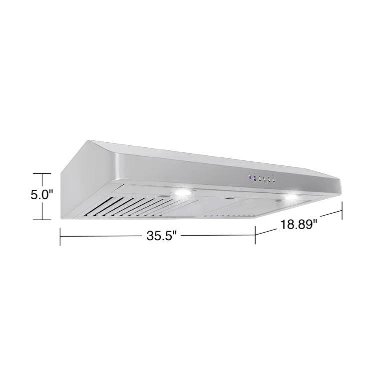 ProLine Range Hoods PROLINE 36" 600 CFM Ducted Under Cabinet Range Hood in Brushed Stainless Steel