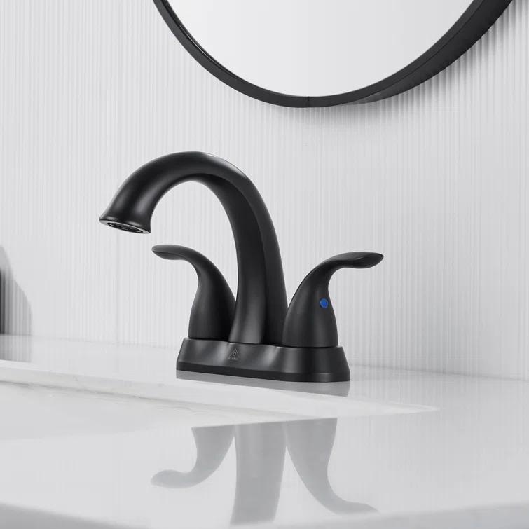 2 Handle Bathroom Faucet with Drain