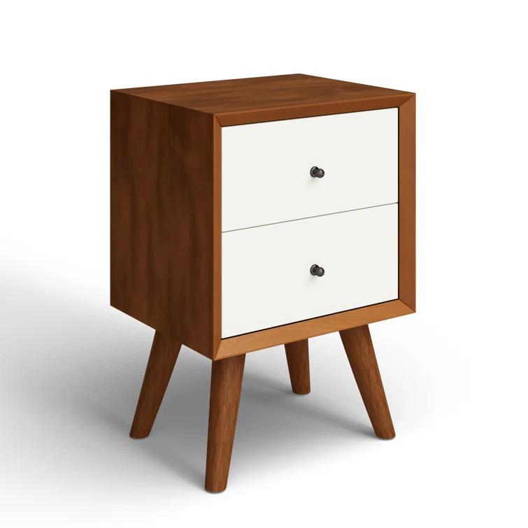 Williams 2 - Drawer Nightstand in Acorn/White