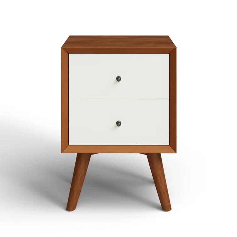 Williams 2 - Drawer Nightstand in Acorn/White