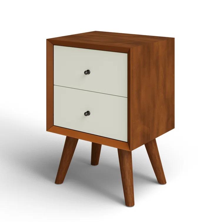 Williams 2 - Drawer Nightstand in Acorn/White