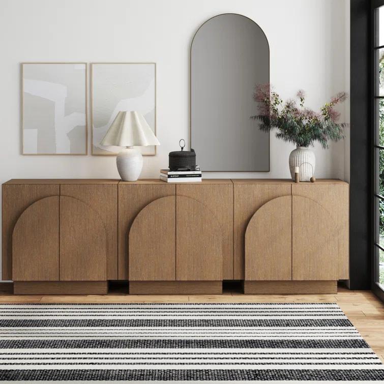 Iris Solid Wood TV Stand 2 - Door Accent Cabinet (3-Piece Set)