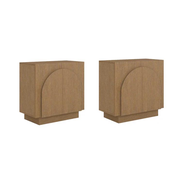 Iris Solid Wood TV Stand 2 - Door Accent Cabinet (2-Piece Set)