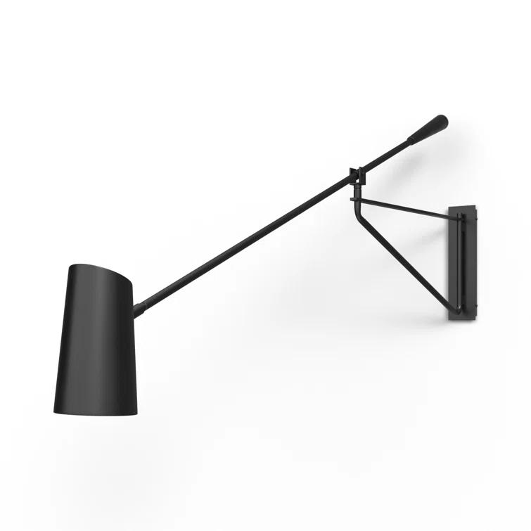 Eros Single Light Steel Dimmable LED Swing Arm Sconce