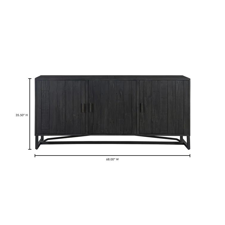 Lopez 68" Wide Pine Wood Sideboard