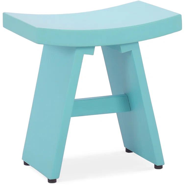 Aqua Teak 18" Asia Decorative Wood Bench