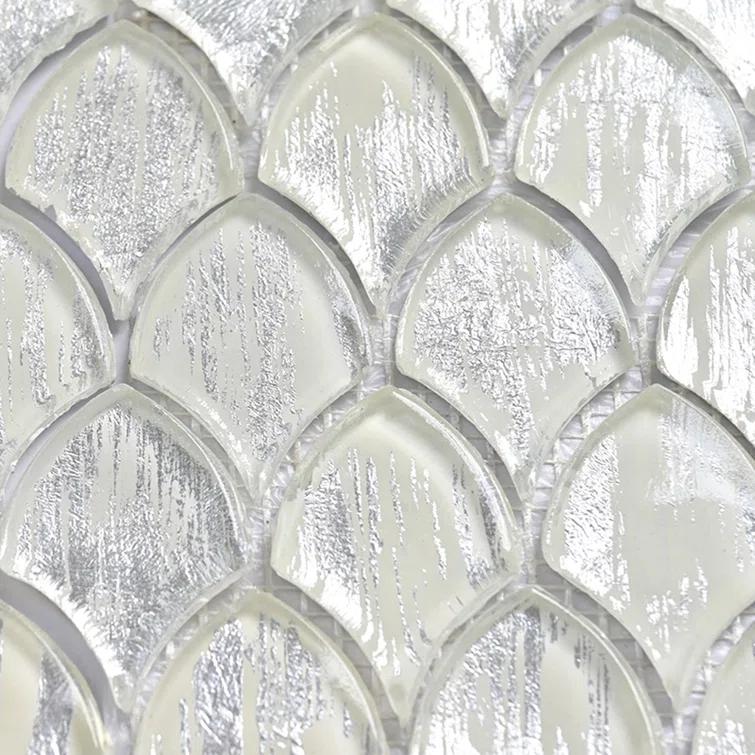 Majeste 0.5" x 2" Glass Fish Scale Mosaic Wall & Floor Tile
