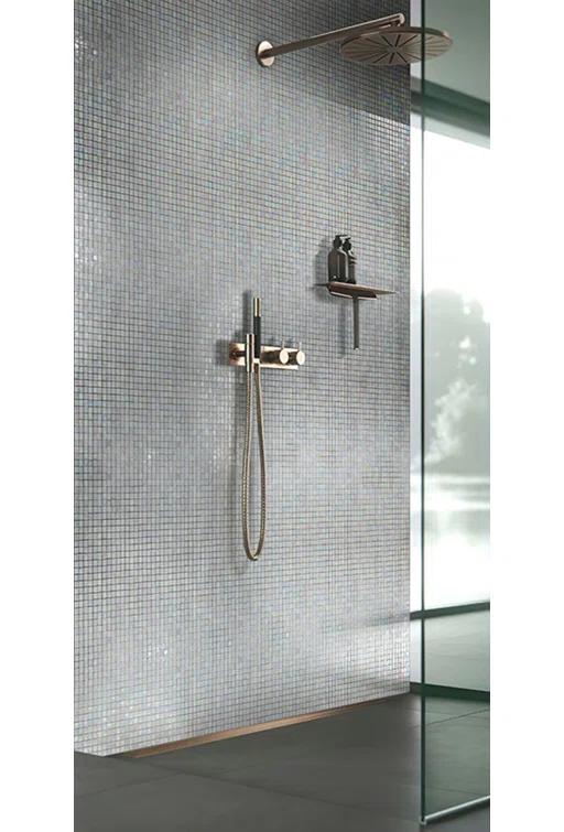 Skosh 0.6" x 0.6" Glass Grid Mosaic Wall & Floor Tile