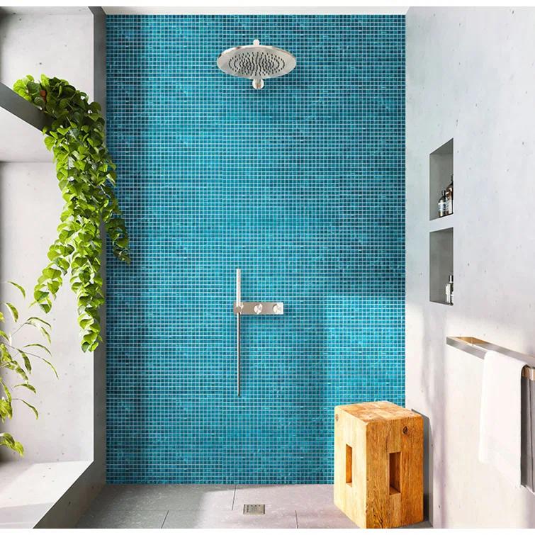 Celestial 0.8" x 0.8" Glass Grid Mosaic Wall & Floor Tile