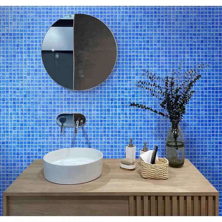 Celestial 0.8" x 0.8" Glass Grid Mosaic Wall & Floor Tile