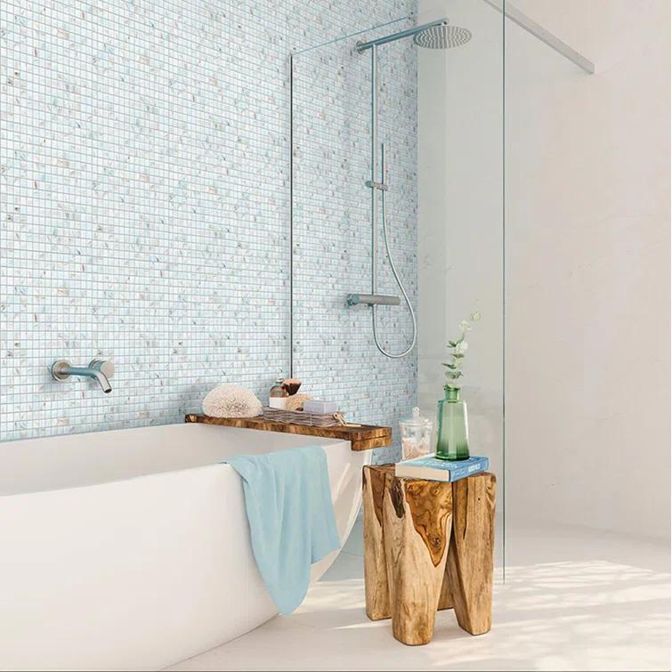 Celestial 0.8" x 0.8" Glass Grid Mosaic Wall & Floor Tile