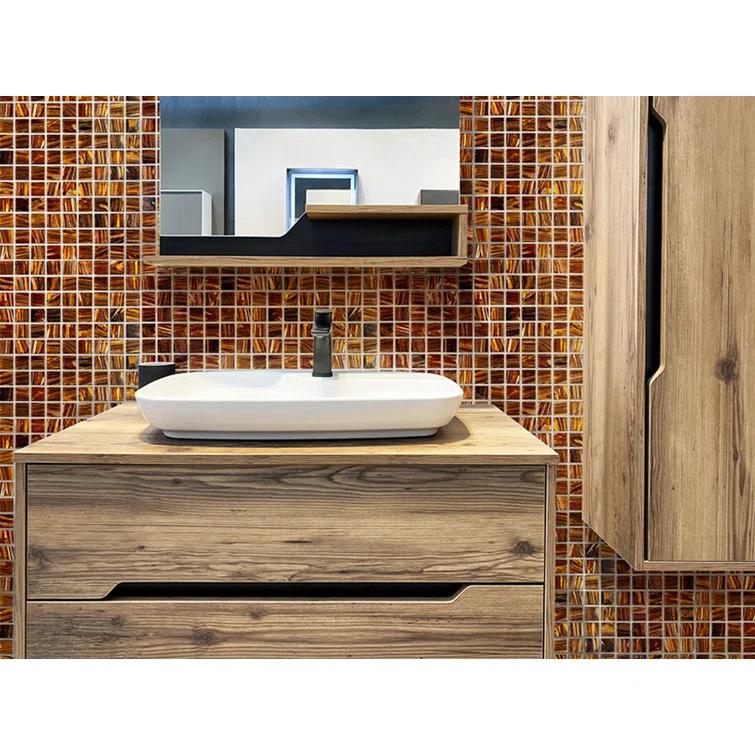 Celestial 0.8" x 0.8" Glass Grid Mosaic Wall & Floor Tile