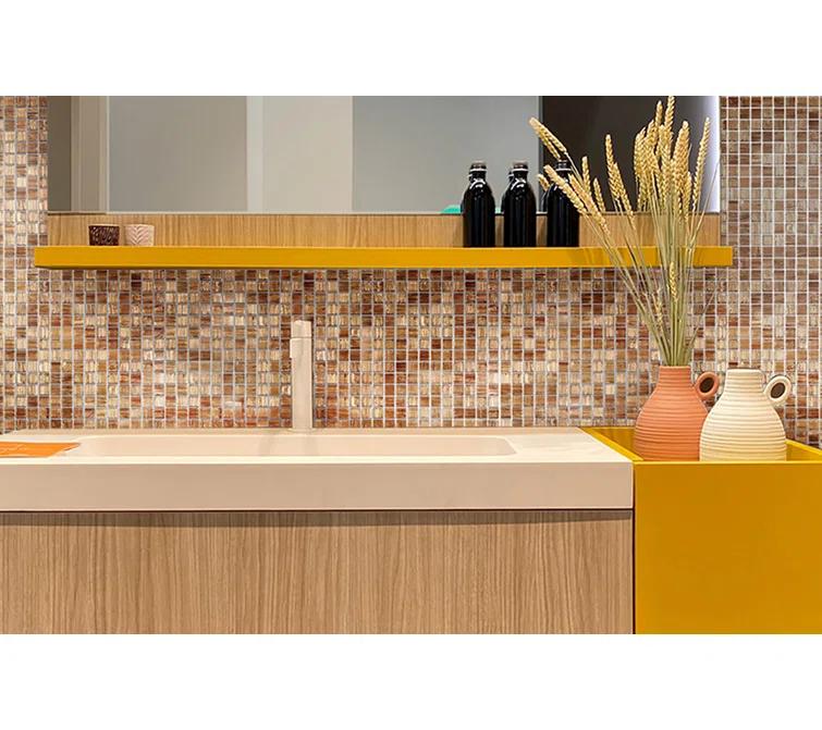 Celestial 0.8" x 0.8" Glass Grid Mosaic Wall & Floor Tile