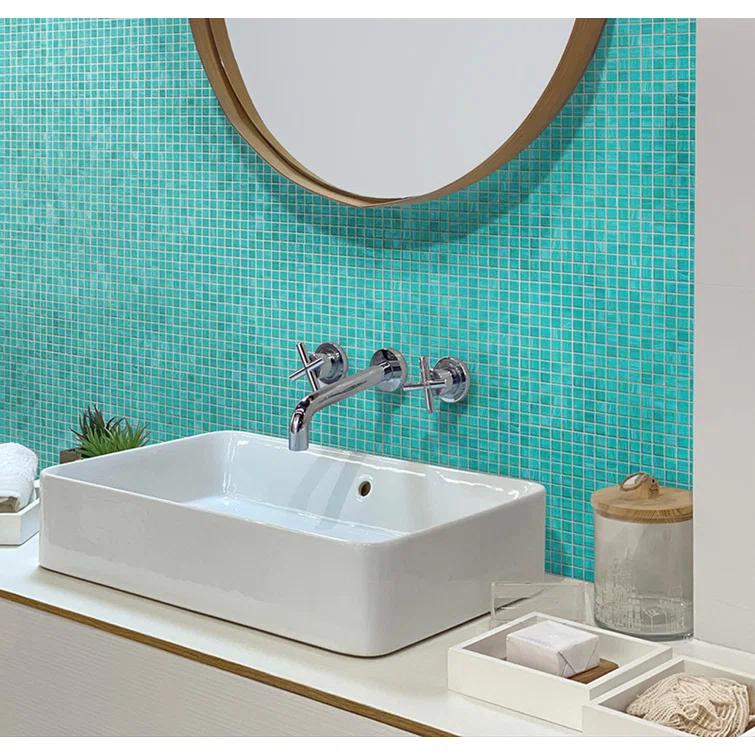 Celestial 0.8" x 0.8" Glass Grid Mosaic Wall & Floor Tile